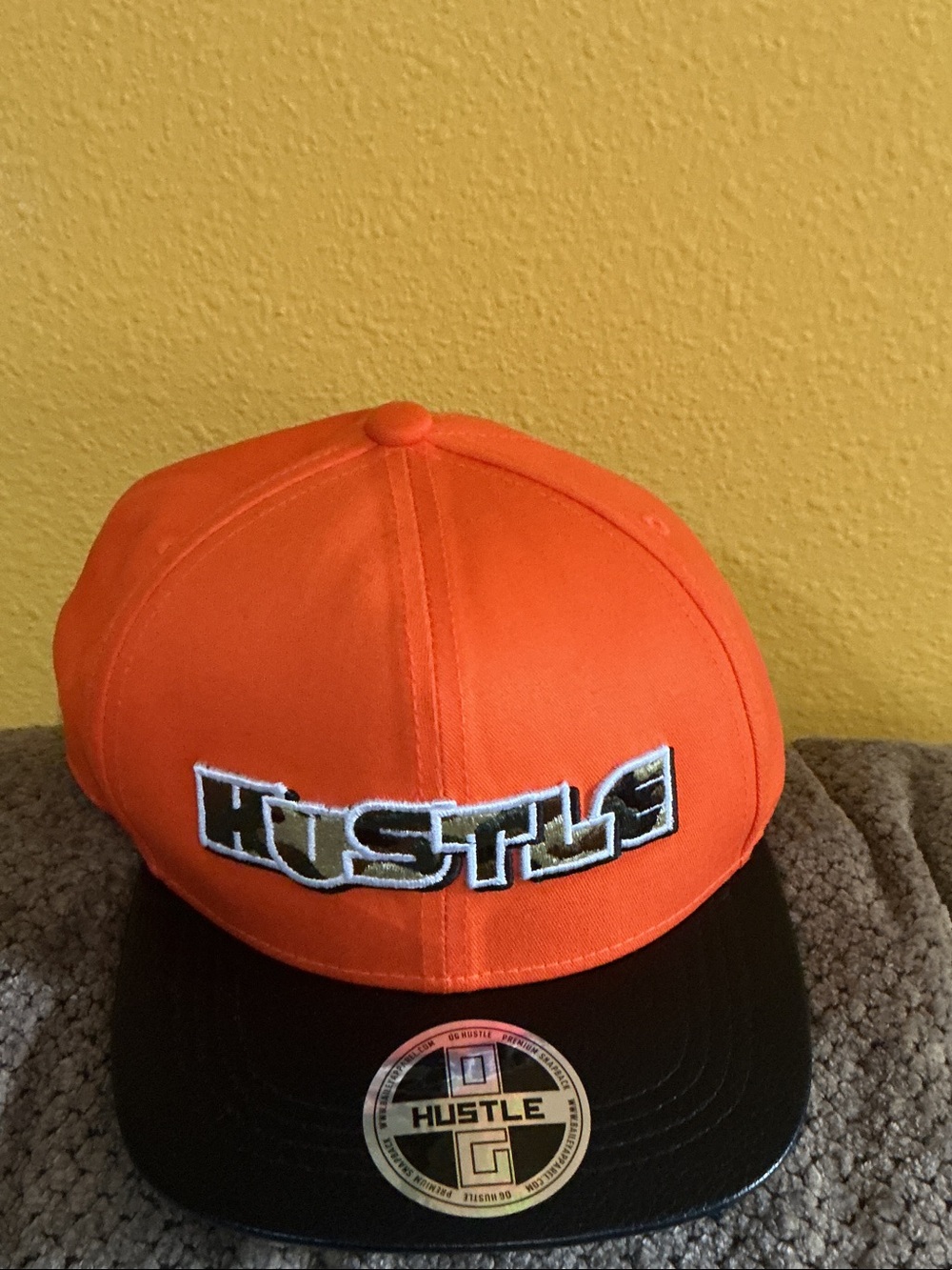 Hustler Hollywood Orange Crown with Black Visor Snapback kids new